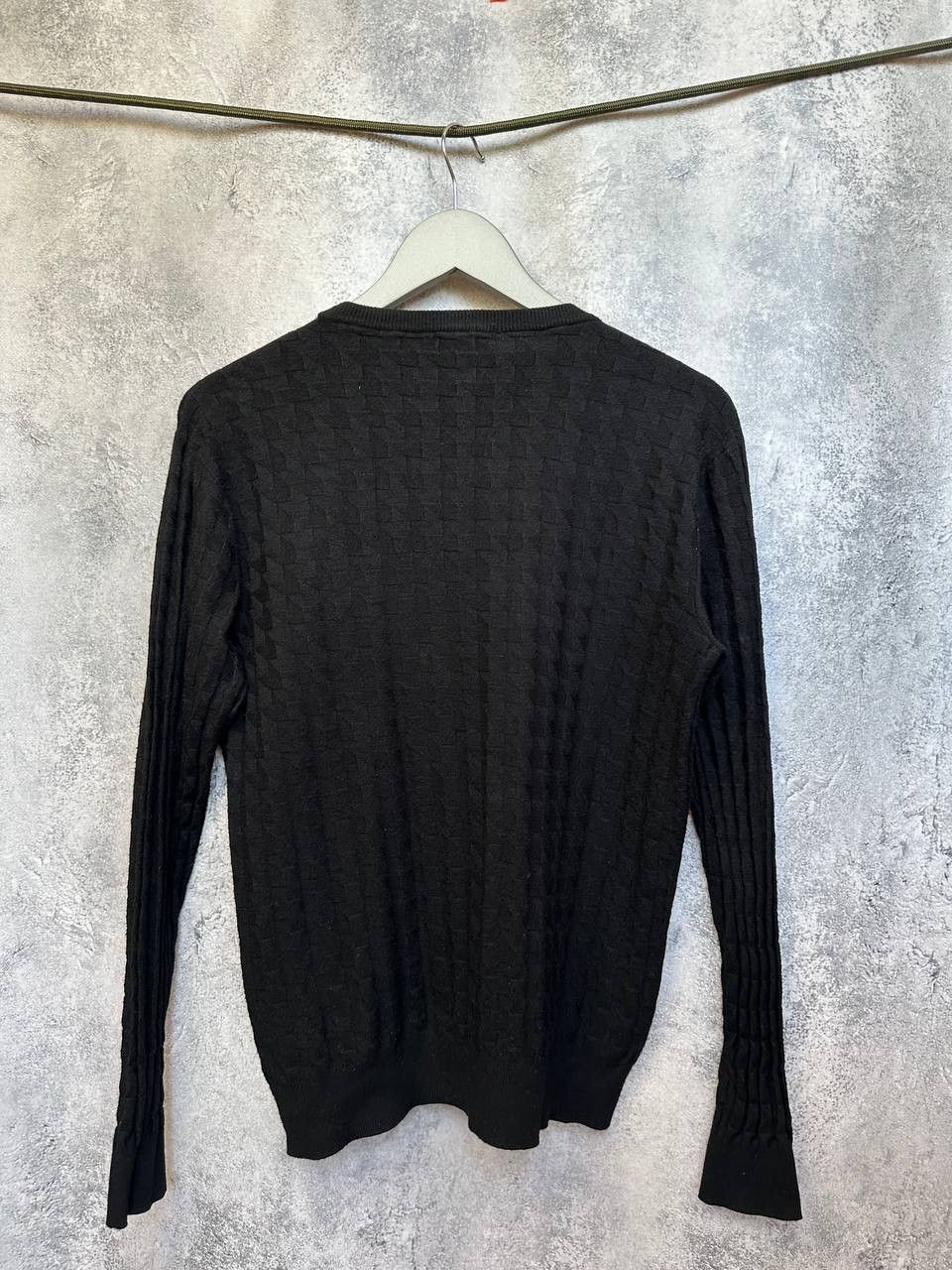 Armani Collezioni Armani Collezioni Black Textured Knit Sweater Pullover Size S / US 4 / IT 40 - 3 Thumbnail