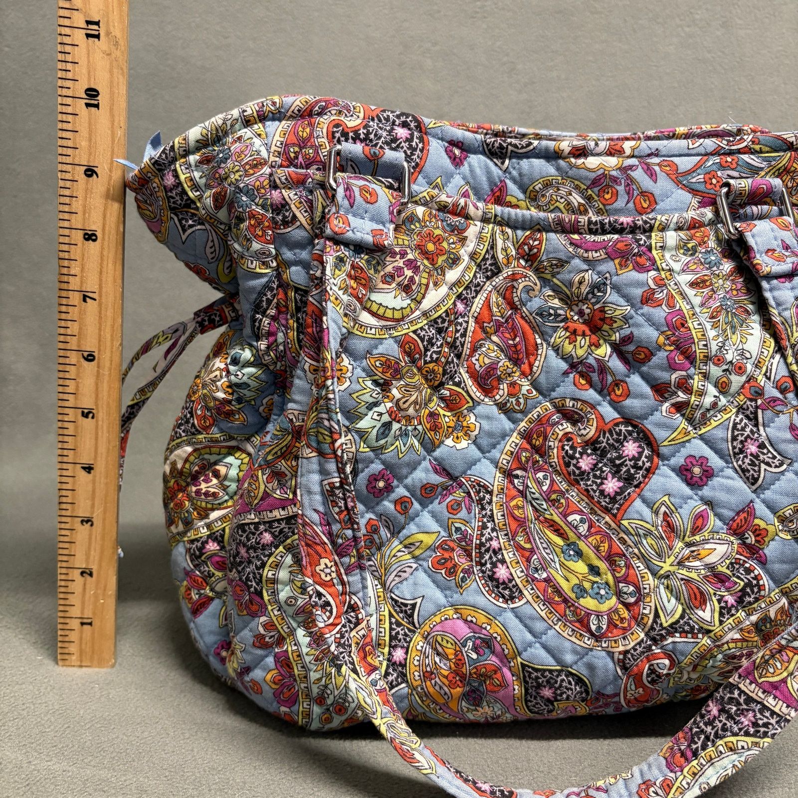 Vera Bradley VERA BRADLEY Glenna Satchel Provence Paisley in Cotton Blue Size ONE SIZE - 17 Thumbnail