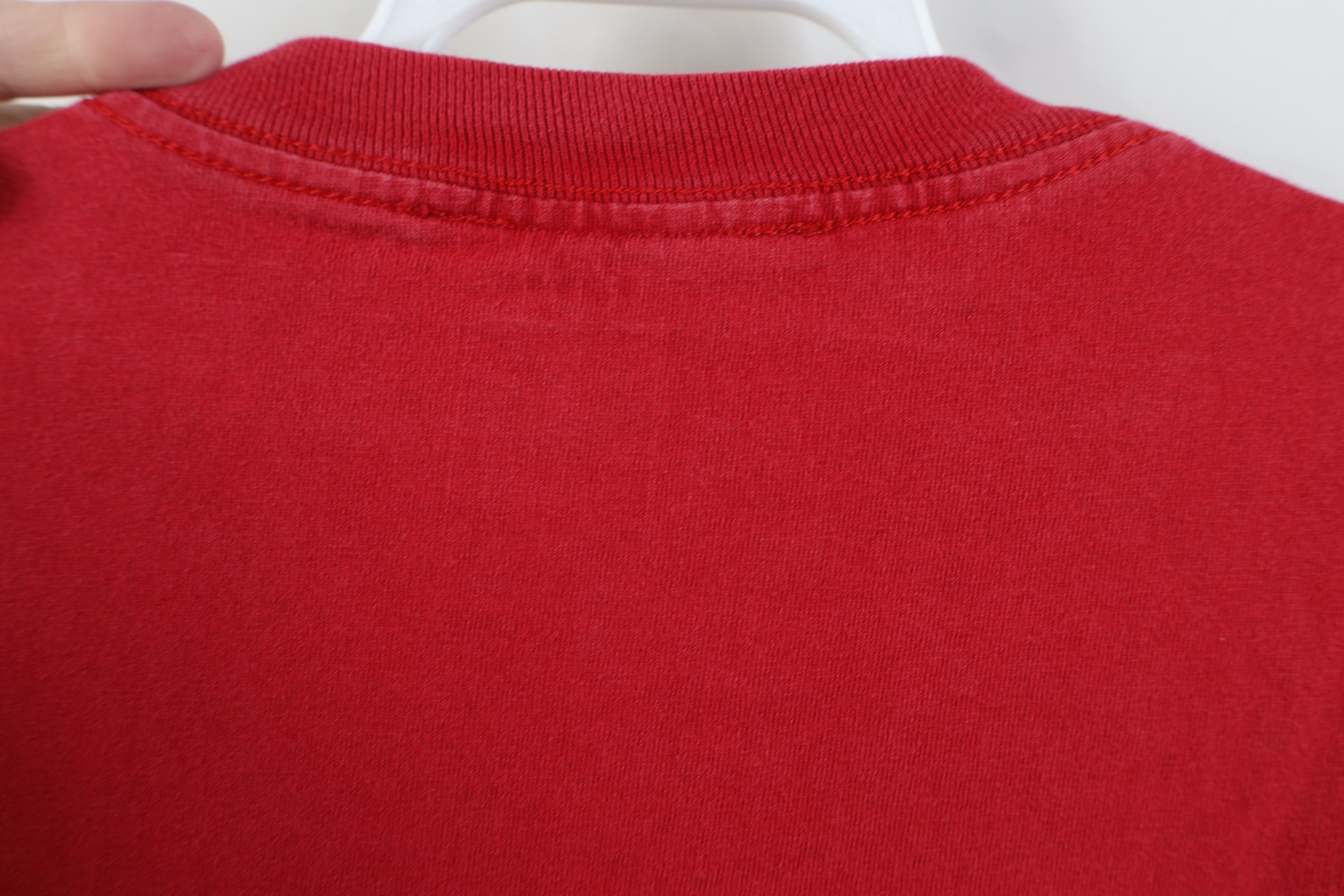 Nike Vintage Y2K Nike Scott Big Swoosh Spell Out T-Shirt Red Size US XL / EU 56 / 4 - 10 Thumbnail