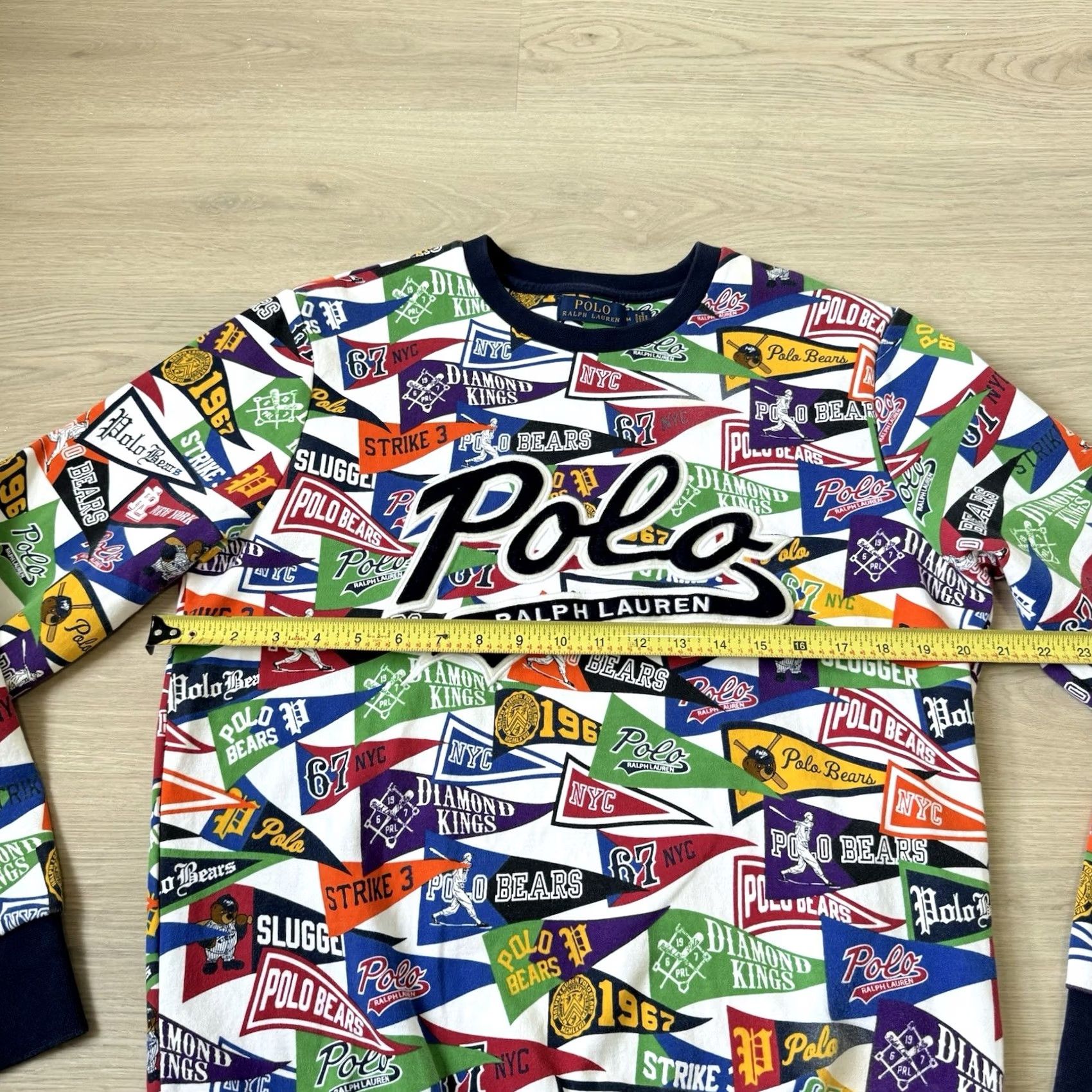 Polo Ralph Lauren Polo Ralph Lauren Baseball Bear Pendant Crewneck Sweatshirt Size M Multicolor AOP Pullover Size US M / EU 48-50 / 2 - 5 Thumbnail
