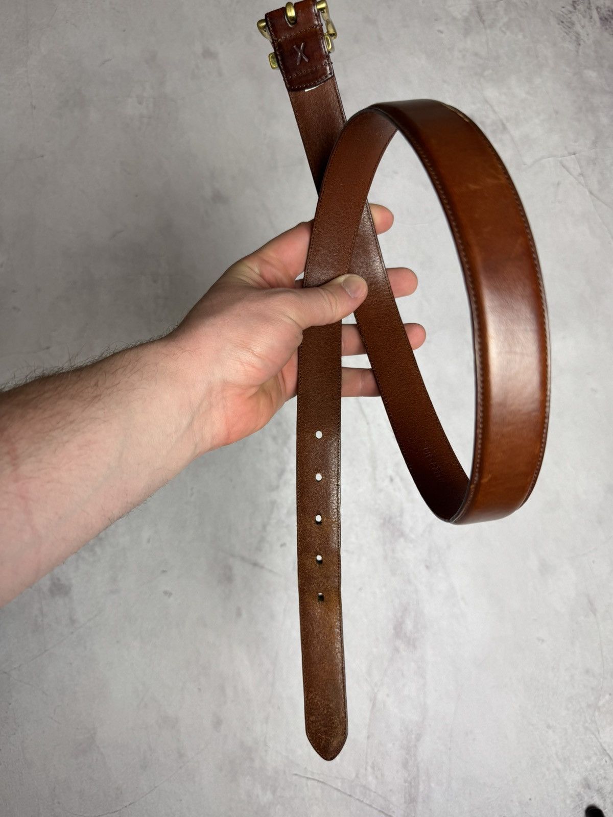 Polo Ralph Lauren × Ralph Lauren × Vintage Polo Ralph Lauren Belt Brown Leather Size ONE SIZE - 10 Thumbnail
