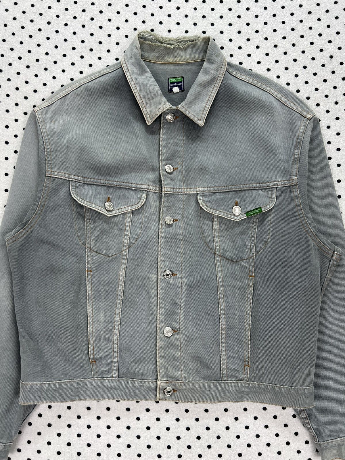 United Colors Of Benetton United Colors of Benetton Blue Family Destroyed Jacket Size US S / EU 44-46 / 1 - 3 Thumbnail