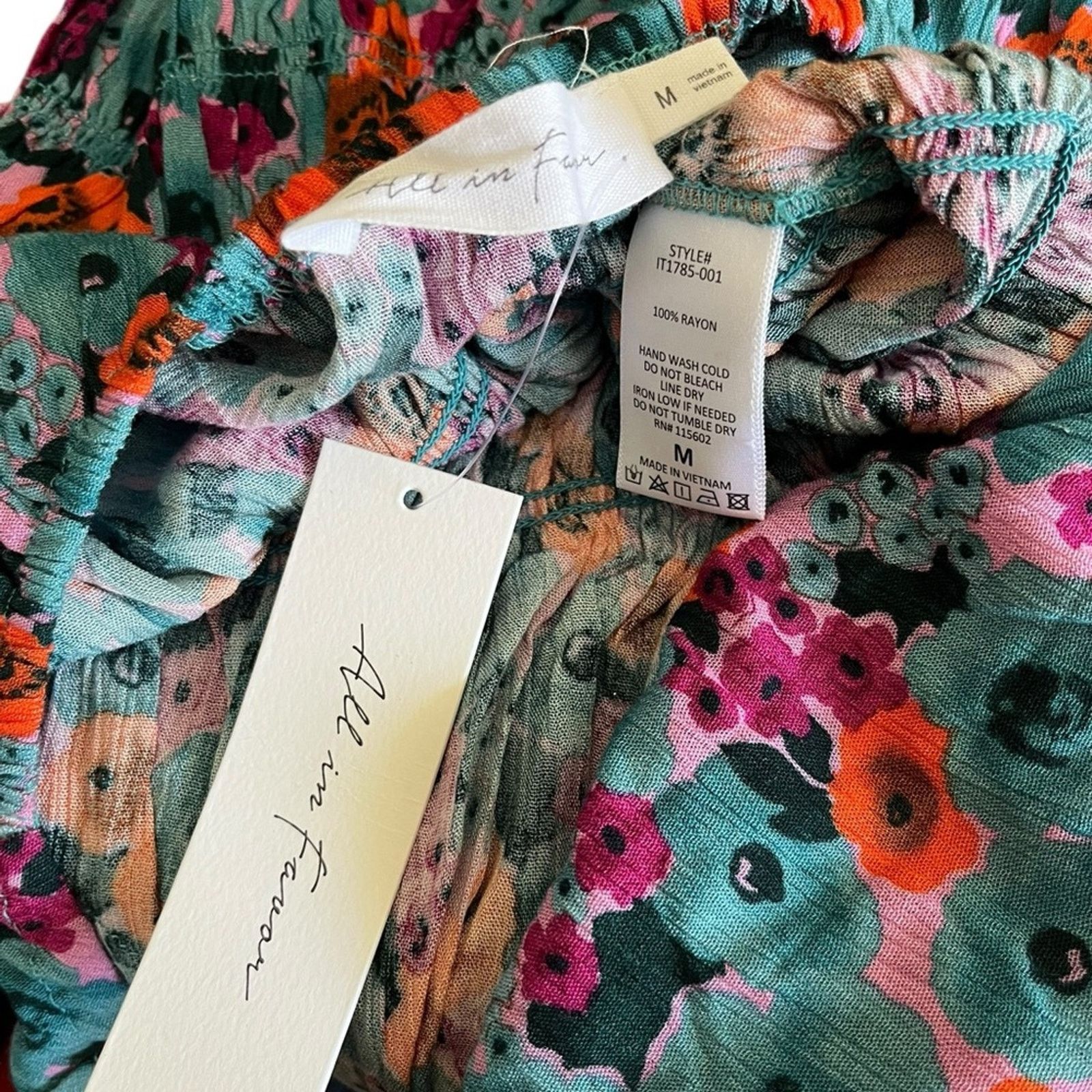 Other All In Favor floral off the shoulder peasant sleeve crop top Size M / US 6-8 / IT 42-44 - 6 Thumbnail