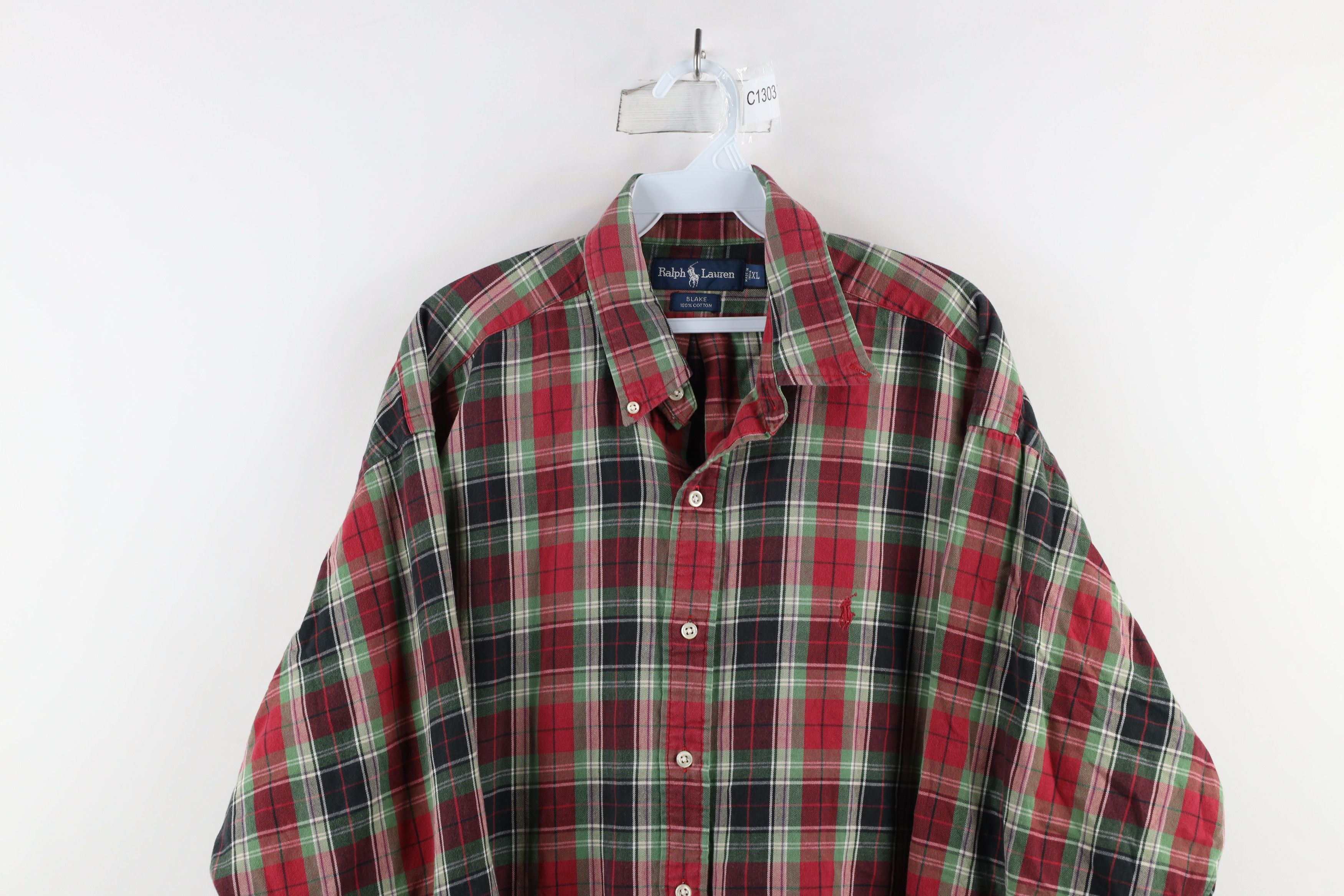 Ralph Lauren × Vintage Vintage 90s Ralph Lauren Collared Button Down Shirt Plaid Size US XL / EU 56 / 4 - 2 Thumbnail