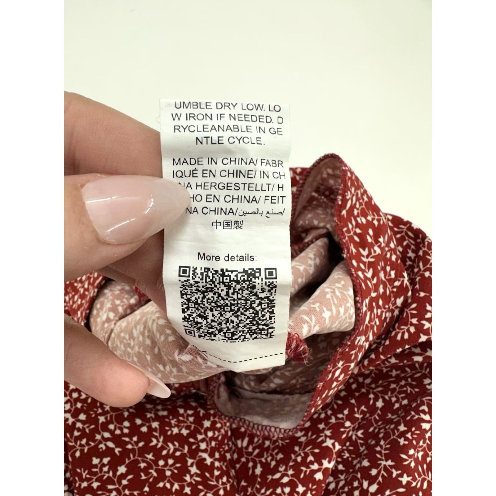 Shein SheIn Skirt Womens XS Red Size Floral Slip Faux Wrap Size 26" / US 2 / IT 38 - 7 Thumbnail