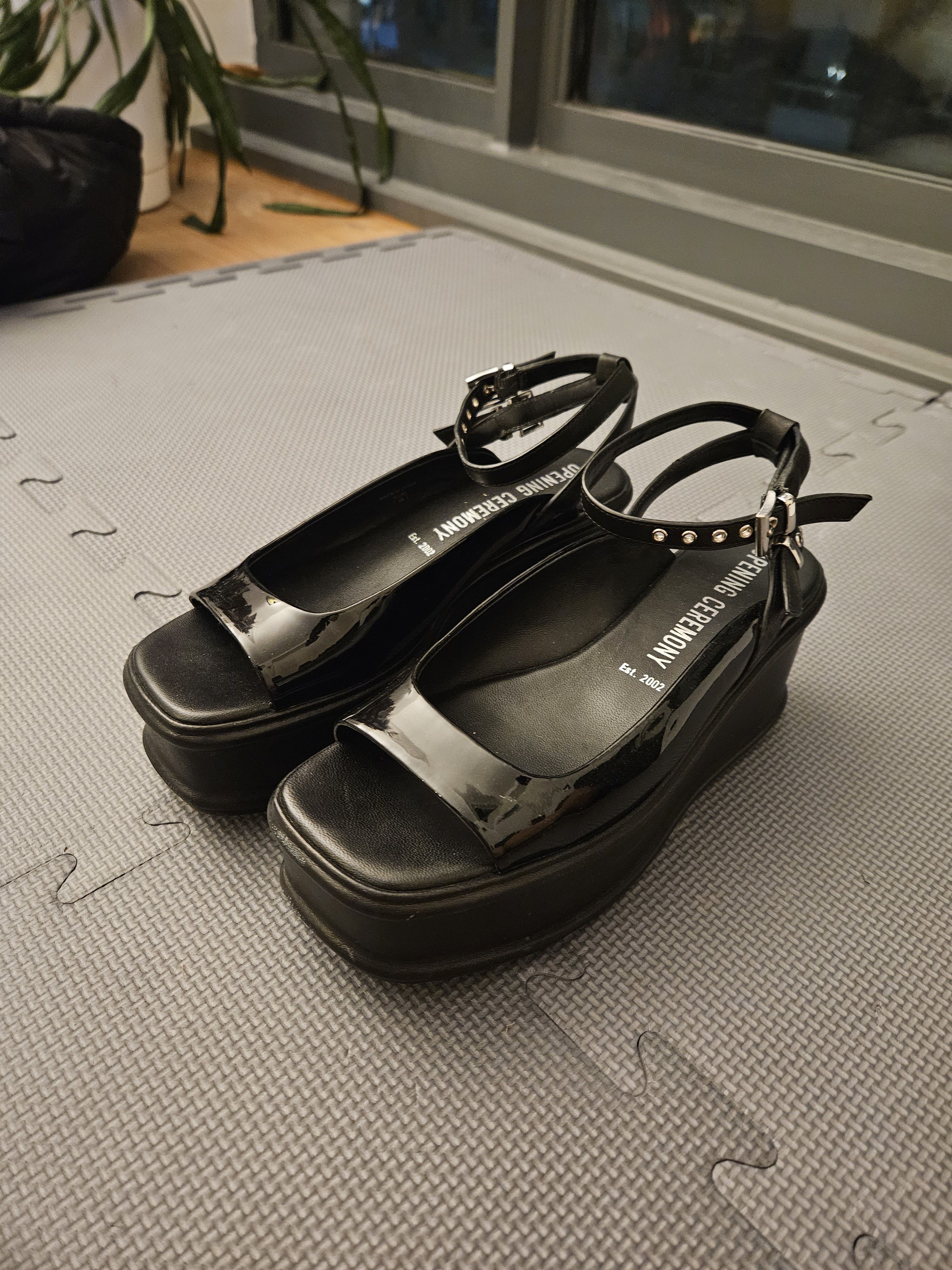 Opening Ceremony Patent Leather Opening Ceremony Platform Sandal Size US 8 / IT 38 - 1 Thumbnail