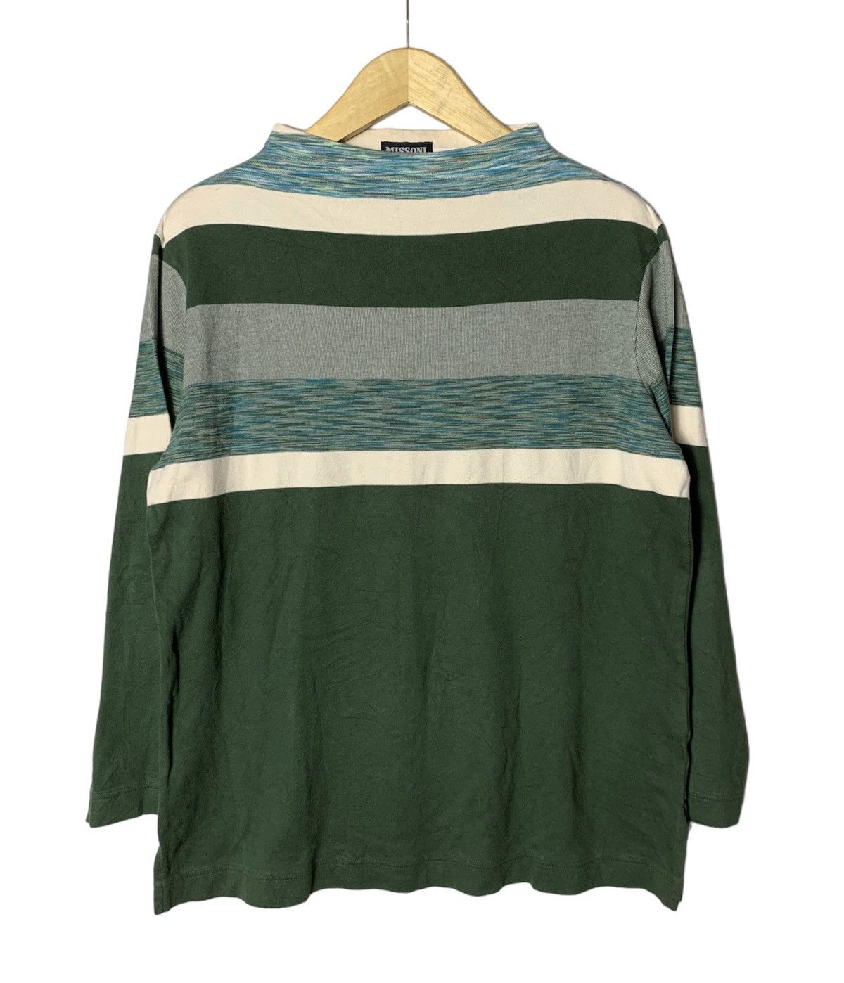 Designer × Missoni × Vintage Vintage Missoni Intimo Striped Longsleeve Tshirt Size US L / EU 52-54 / 3 - 1 Thumbnail