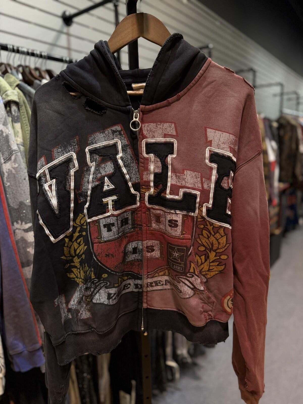 Vale M - Vale Zip Up Red Black Hoodie Authentic Valley Size US M / EU 48-50 / 2 - 2 Thumbnail