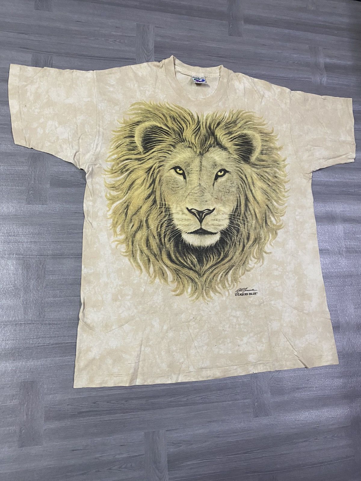 Liquid Blue Vintage Rare 1994 Liquid Blue Lion Tie-Dye Shirt Size US XXL / EU 58 / 5 - 3 Thumbnail