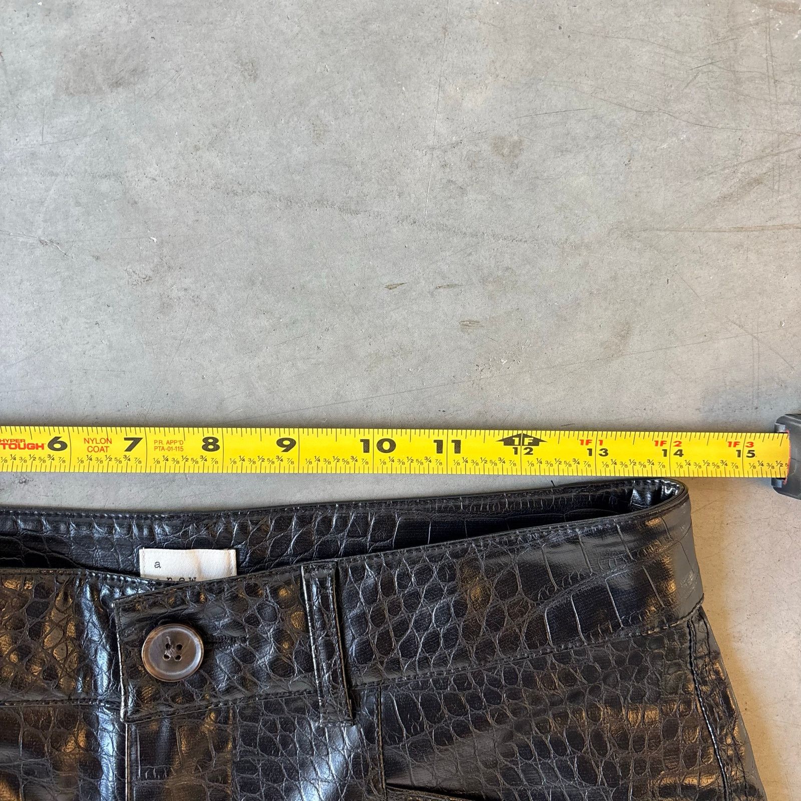 Vintage y2k black snakeskin leather pants Size US 28 / EU 44 - 2 Thumbnail
