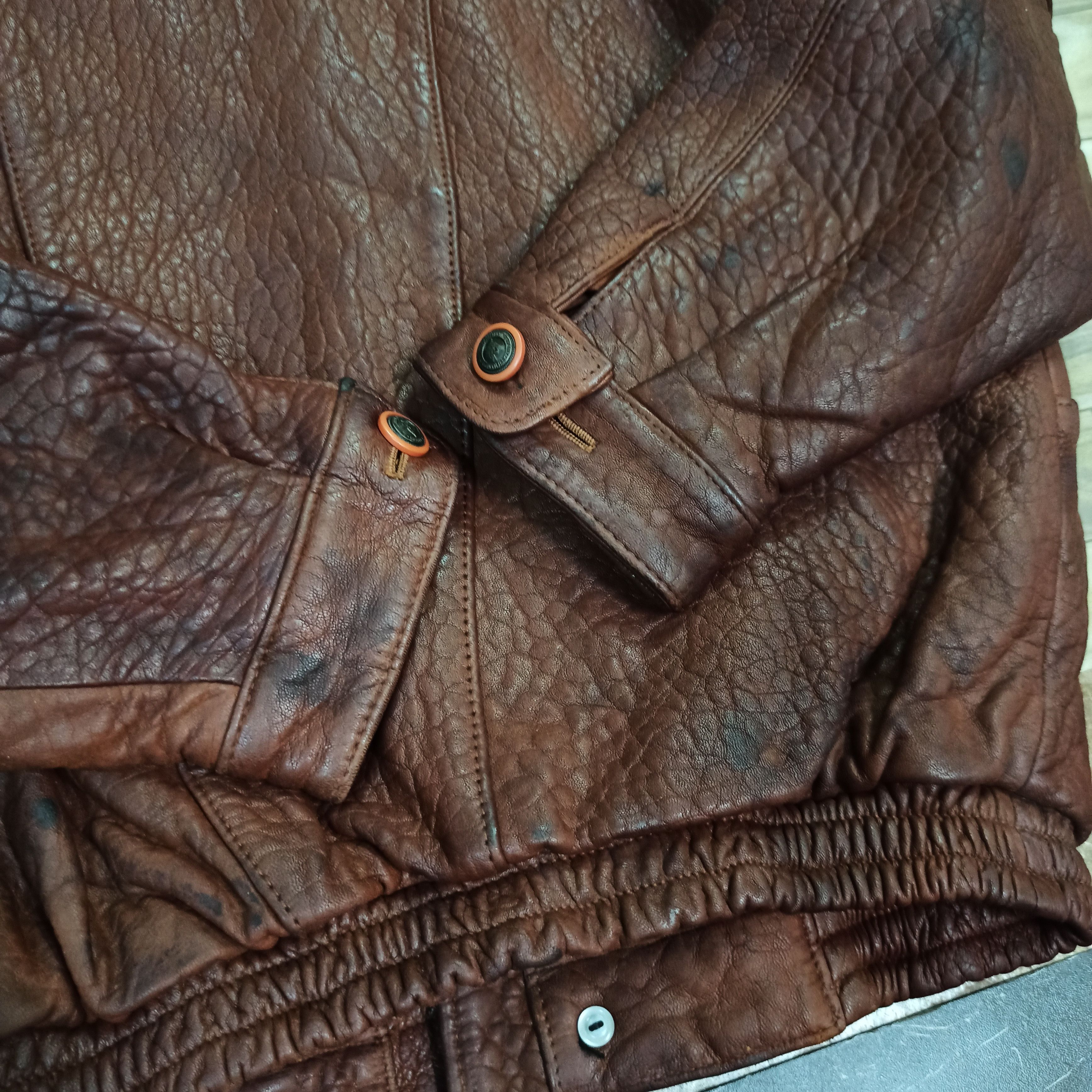 Vintage Vintage 80's A2 STYLE SHEEPSKIN AVIATOR JACKET Size US L / EU 52-54 / 3 - 6 Thumbnail