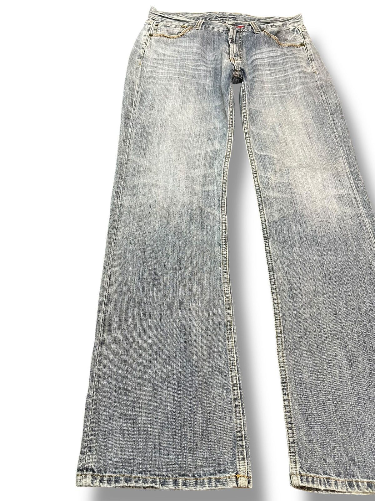 If Six Was Nine Vintagw Villand Faded Whiskers Zipper Back Pocket Denim Size US 31 - 5 Thumbnail