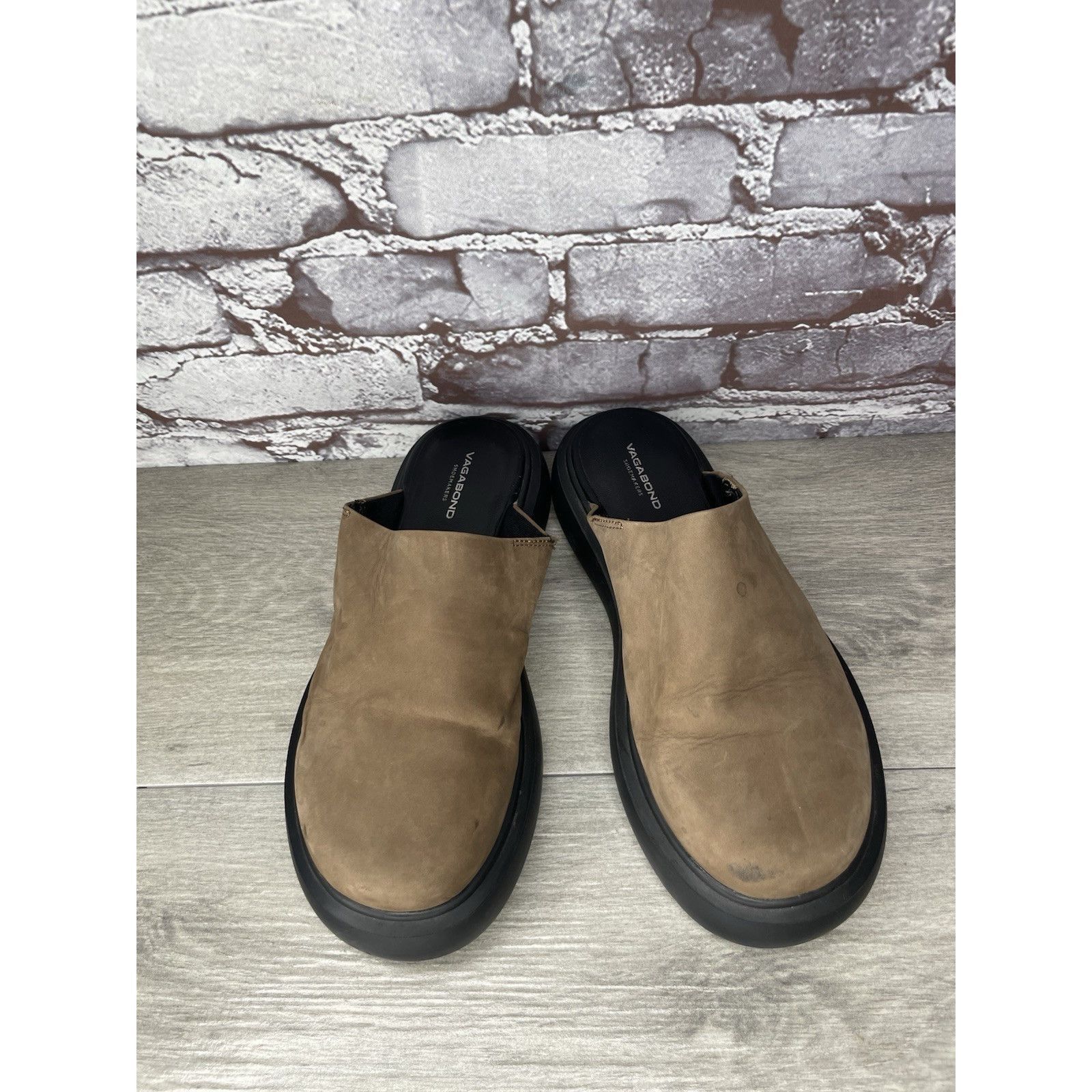 Vagabond Vagabond Blenda Brown Nubuck Leather Slide Platform Sandals Size US 7.5 / IT 37.5 - 1 Thumbnail