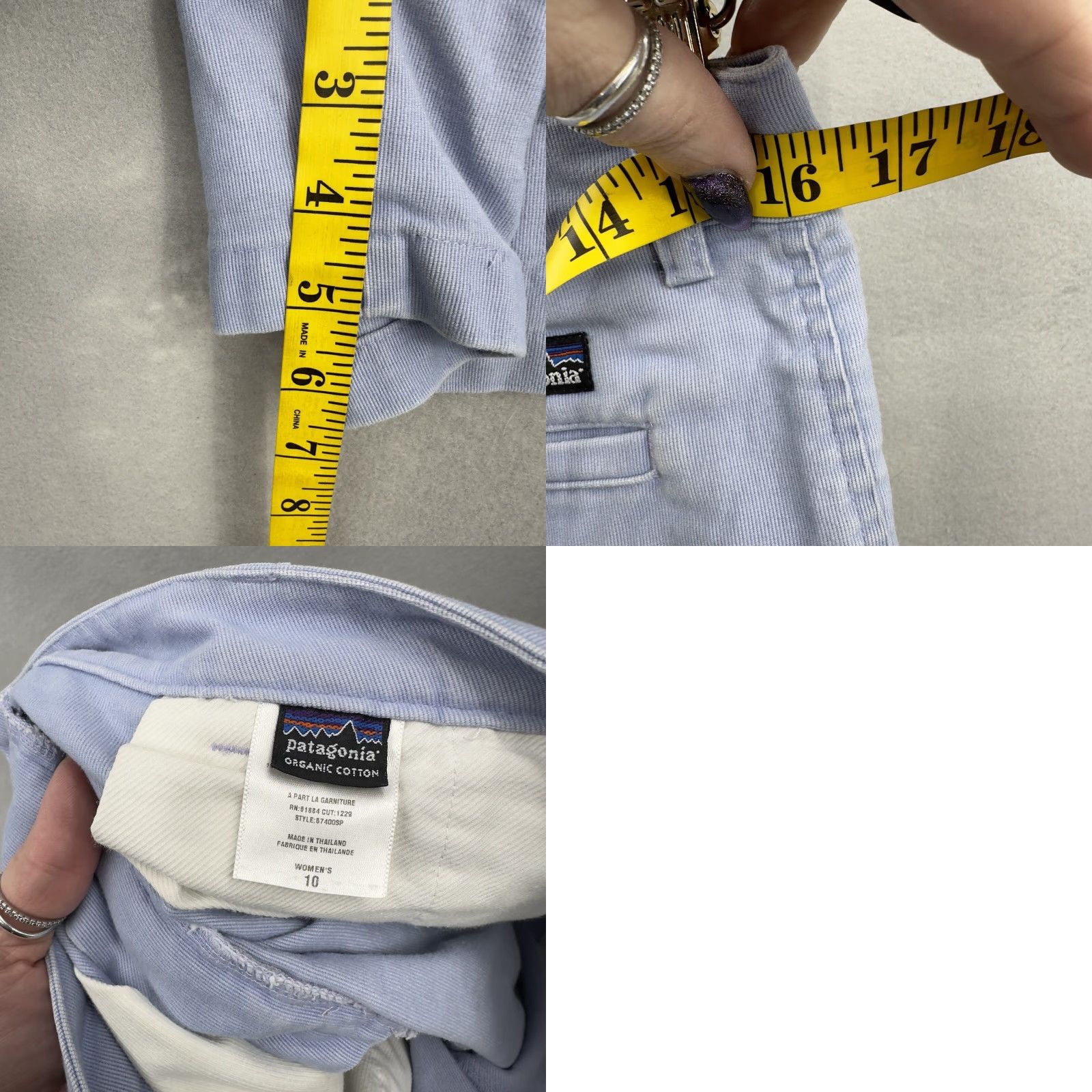 Patagonia Patagonia Shorts Womens 10 Blue Button Front Chino Pockets Twill Logo Preppy y2k Size 32" / US 10 / IT 46 - 8 Thumbnail