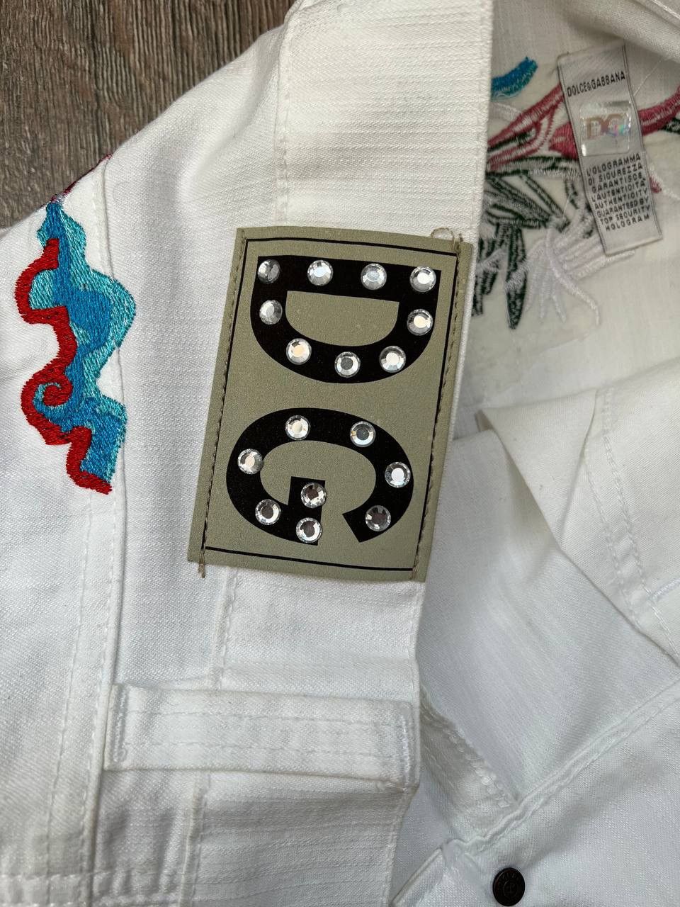 Dolce & Gabbana × Vintage Dolce & Gabbana D&G Honolulu Hawaii embroidered denim pants Size 29" - 7 Thumbnail