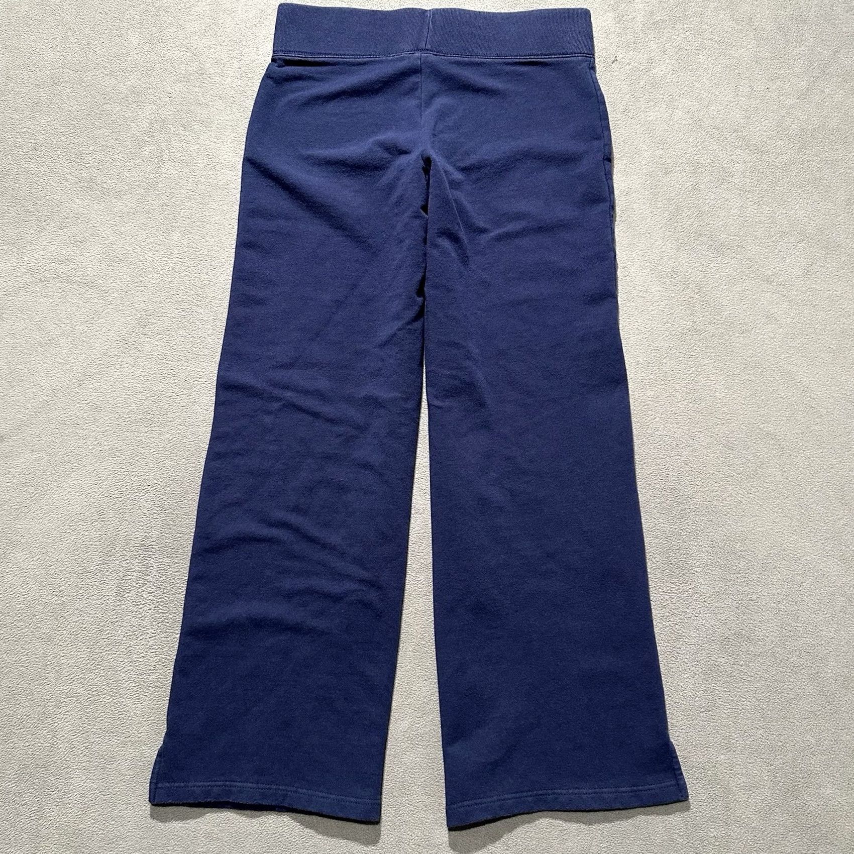 Ralph Lauren Ralph Lauren Sweatpants Womens Medium Navy Blue Wide-Leg Fleece Logo Lounge EUC Size 32" / US 10 / IT 46 - 2 Thumbnail