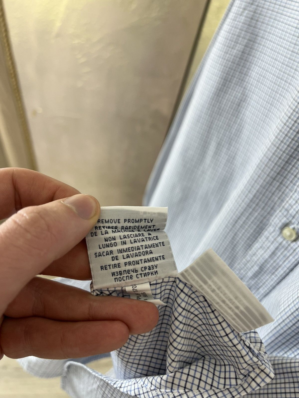 Polo Ralph Lauren Polo Ralph Lauren Regent Custom Fit Micro-Check Poplin Shirt Size US L / EU 52-54 / 3 - 10 Thumbnail