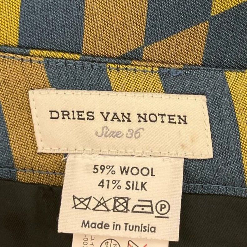 Other Dries Van Noten Yellow geometric pattern skirt Size 35" - 8 Thumbnail