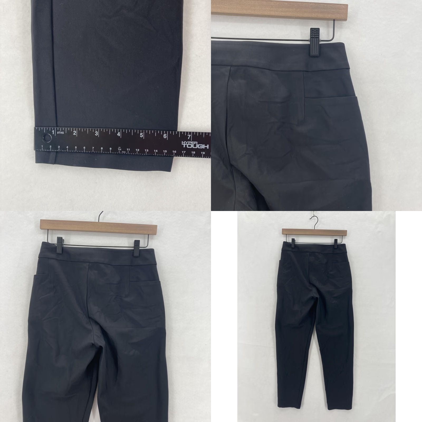 Athleta Athleta Pants Womens 2 Black Stellar Trouser Stretch Zip Pockets Work Travel Dress Pants Regular Waist Pull On Tapered Leg 28in Inseam Black Womens Size 26" / US 2 / IT 38 - 9 Thumbnail