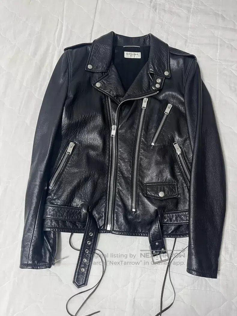 Saint Laurent Paris Saint Laurent Paris Blood Tooth Motorcycle Leather Jacket Size US M / EU 48-50 / 2 - 1 Thumbnail