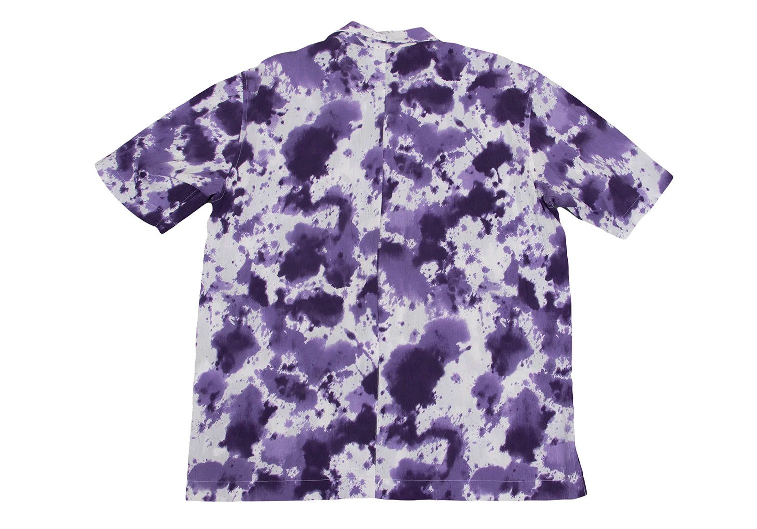 Issey Miyake Cotton Washer Print Short Sleeve Shirt in Purple and White Size US S / EU 44-46 / 1 - 13 Thumbnail