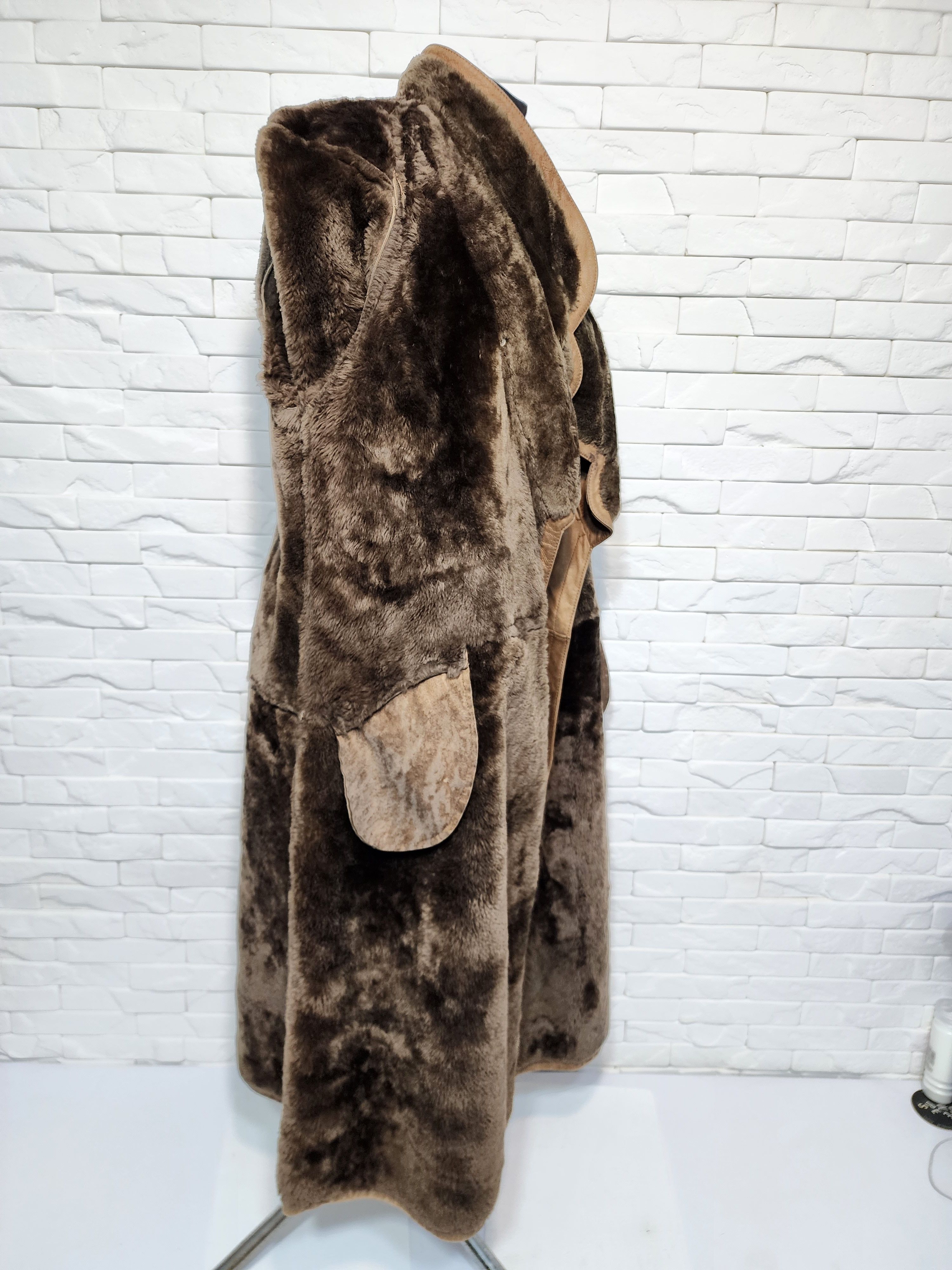 Genuine Leather Women's Brown Sheepskin Coat: Genuine Fur Size XL / US 12-14 / IT 48-50 - 8 Thumbnail