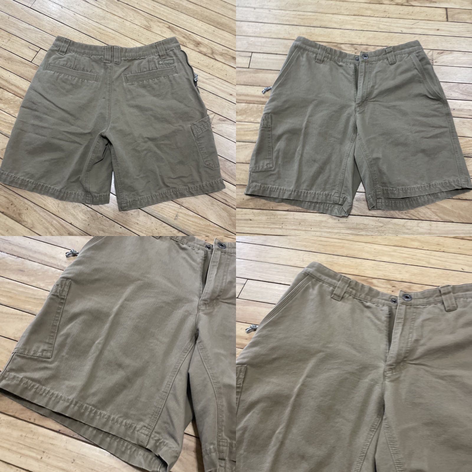 Vintage Columbia Shorts Men 32 Brown Khaki Cargo Hiking Shorts Zip Pocket Thick Twill - Casual Travel Size US 32 / EU 48 - 9 Thumbnail
