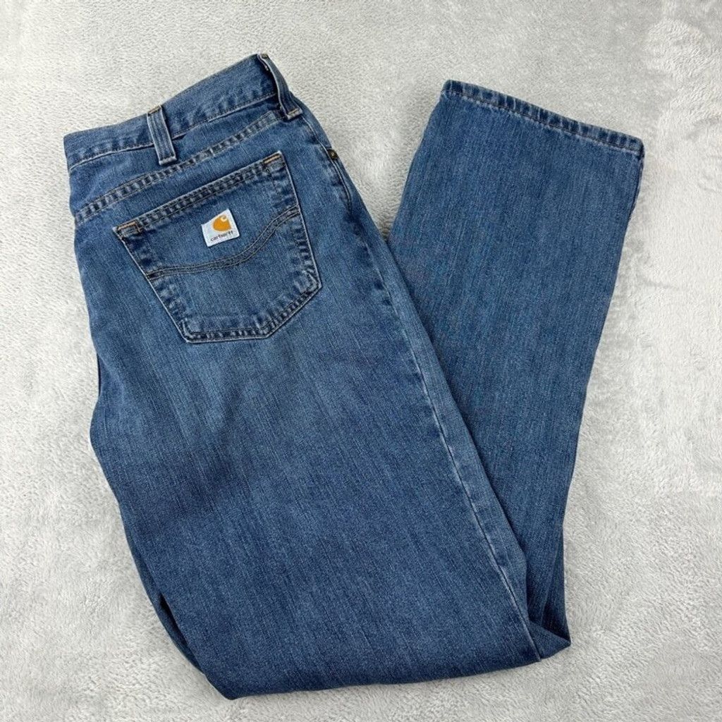 Carhartt Carhartt Men's Size 36 W x 32 L Denim Relax Jeans Zipper Fly Size US 36 / EU 52 - 9 Thumbnail