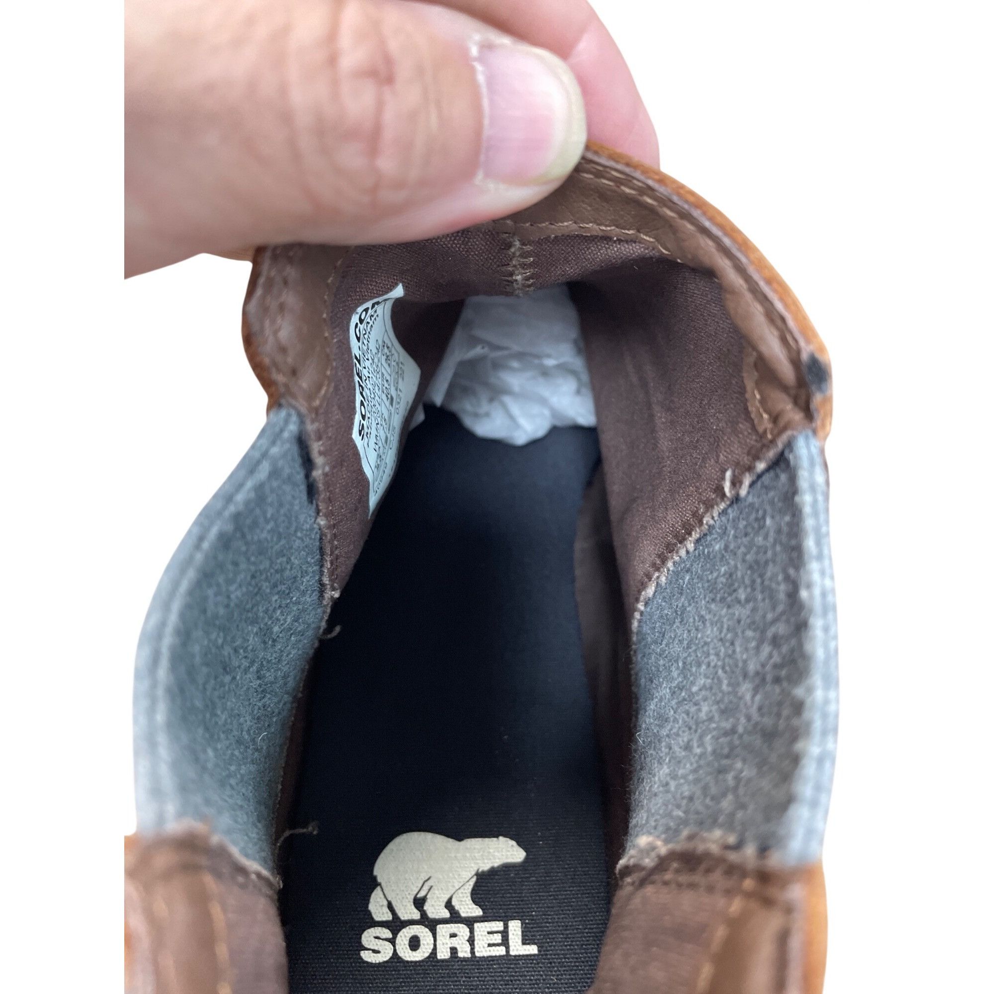 SOREL Sorel Womans brown leather ankle waterproof boots Sz 9.5 SKU Size US 9.5 / IT 39.5 - 7 Thumbnail