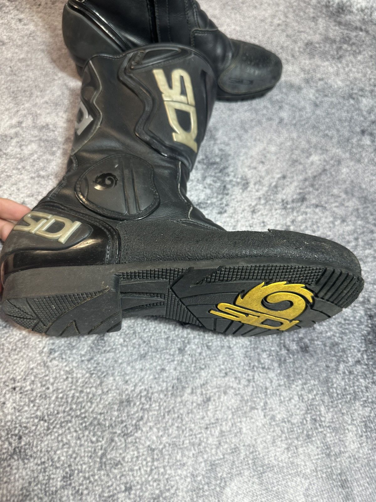 Vintage Y2K Opium Leather Racing Boots Streetwear Style Sidi VTg 41 Size US 8 / EU 41 - 4 Thumbnail