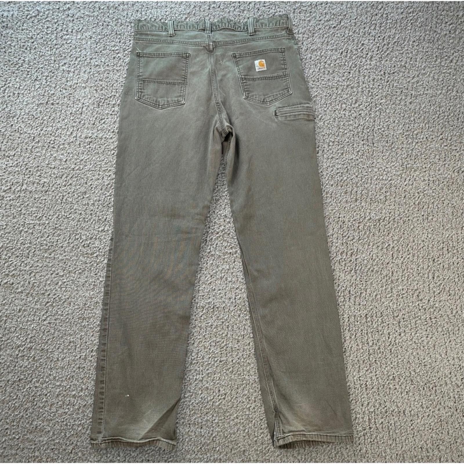 Carhartt Carhartt Relaxed Fit Work Pants Mens 38x34 Khaki Utility Size US 38 / EU 54 - 2 Thumbnail