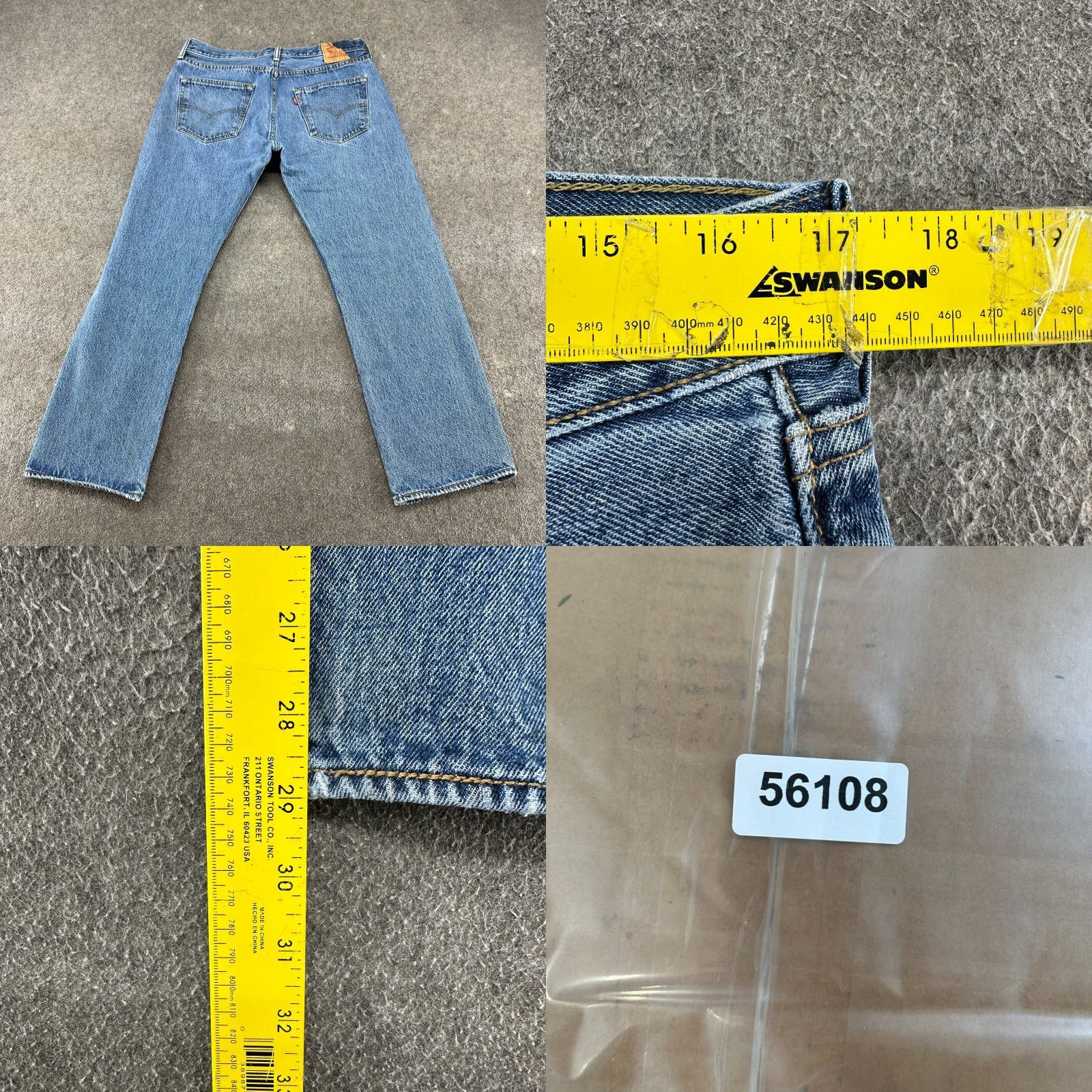 Levi's VINTAGE Levi's 501 Jeans Mens 34x29 Blue Regular Light Wash Button Fly Straight Relaxed Denim 5-Pocket Size US 34 / EU 50 - 9 Thumbnail
