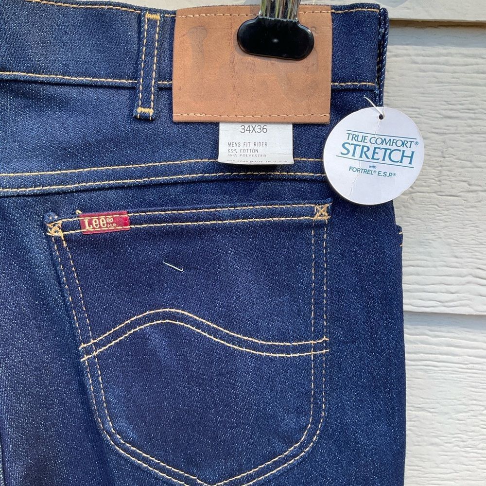 Lee Vintage 1970’s Lee Men’s Rider Fit Jeans 34X36 Deadstock NWT Size US 34 / EU 50 - 5 Thumbnail