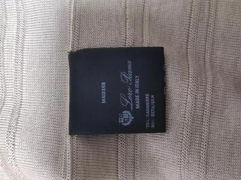 Loro Piana LORO PIANA Striped cashmere knit short-sleeved top Size S / US 4 / IT 40 - 8 Thumbnail