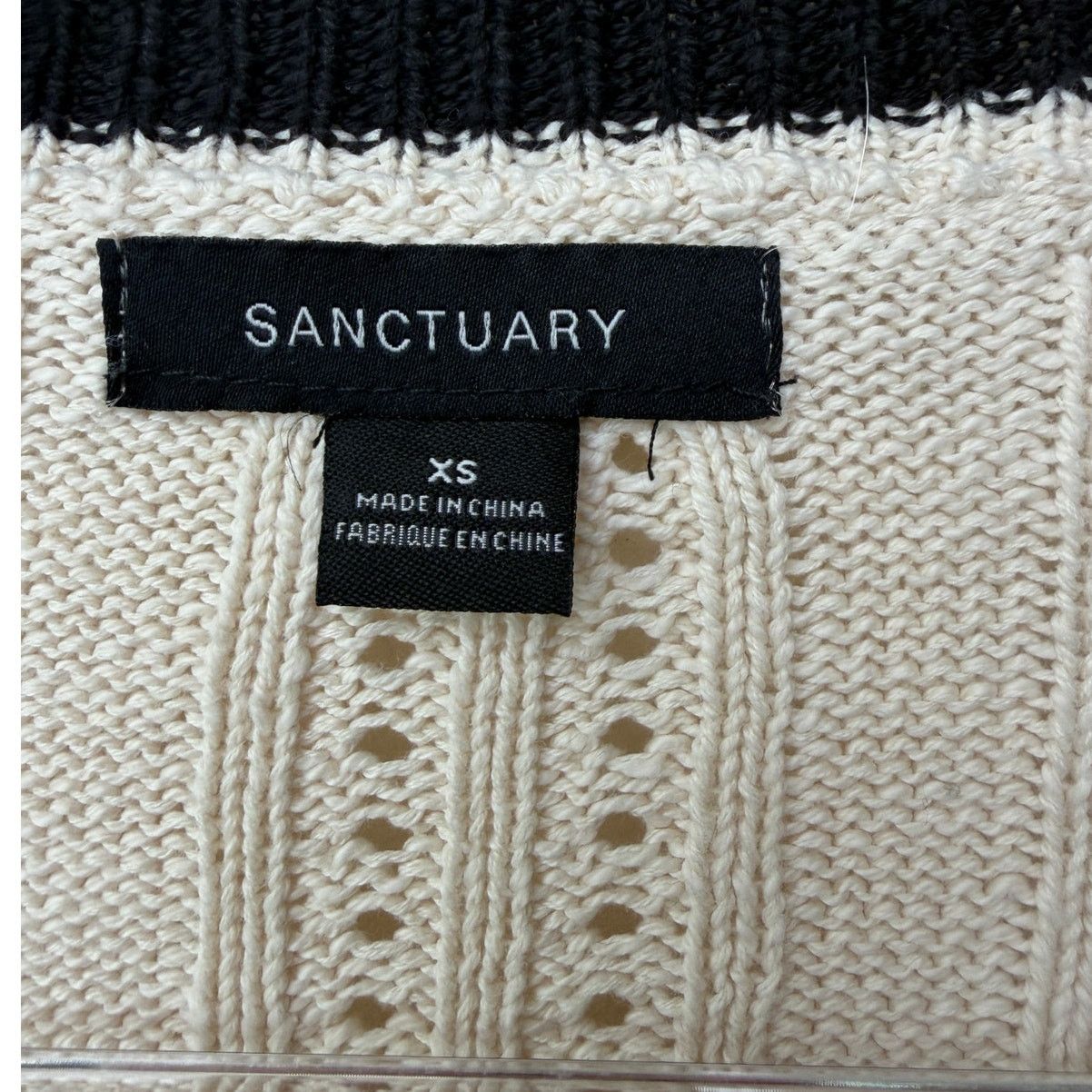 Sanctuary Sanctuary Sport Stripe Cream Black Cardigan US XS Size XS / US 0-2 / IT 36-38 - 10 Thumbnail