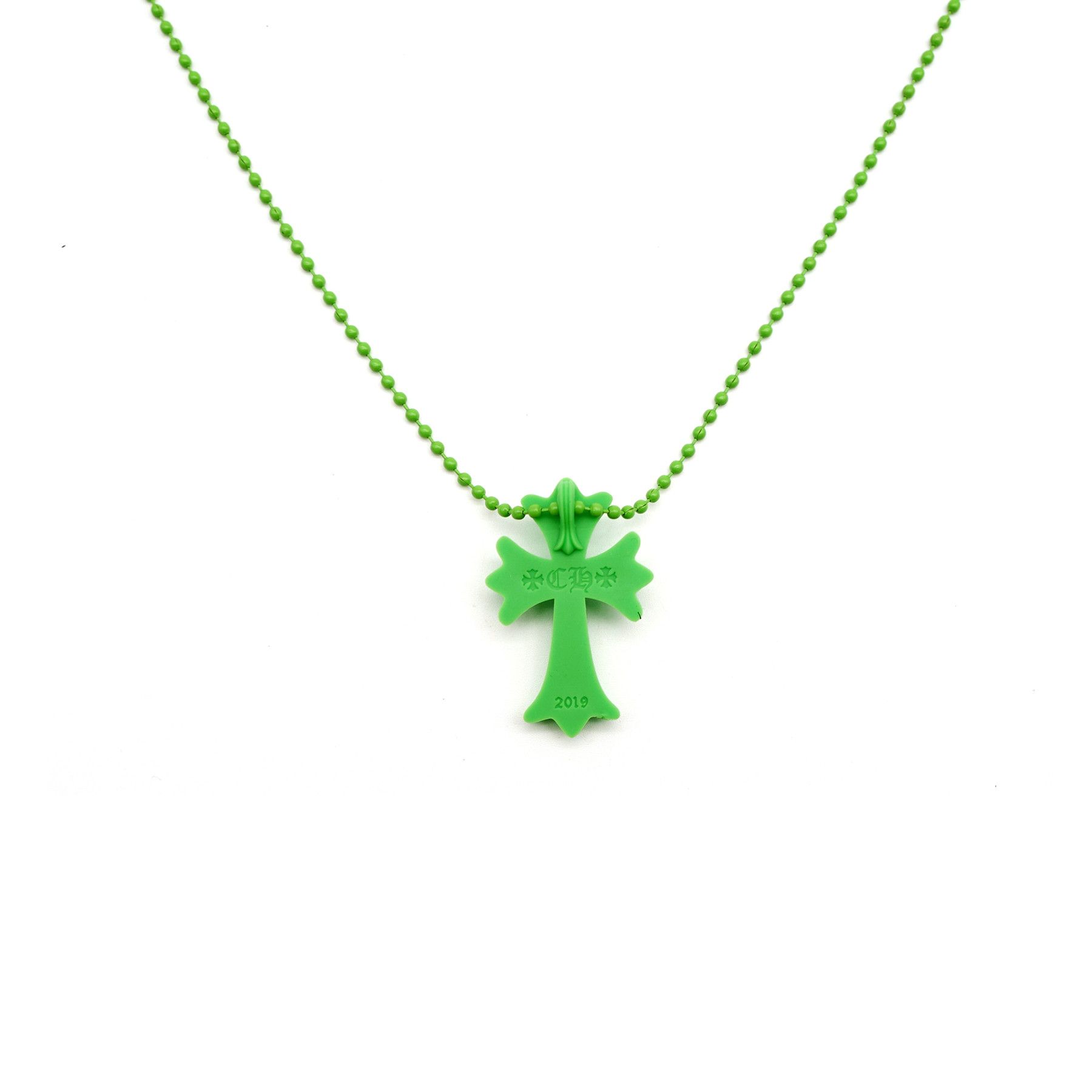Chrome Hearts Chrome Hearts Green Resin Cross Pendant Ball Chain Necklace Size ONE SIZE - 2 Thumbnail