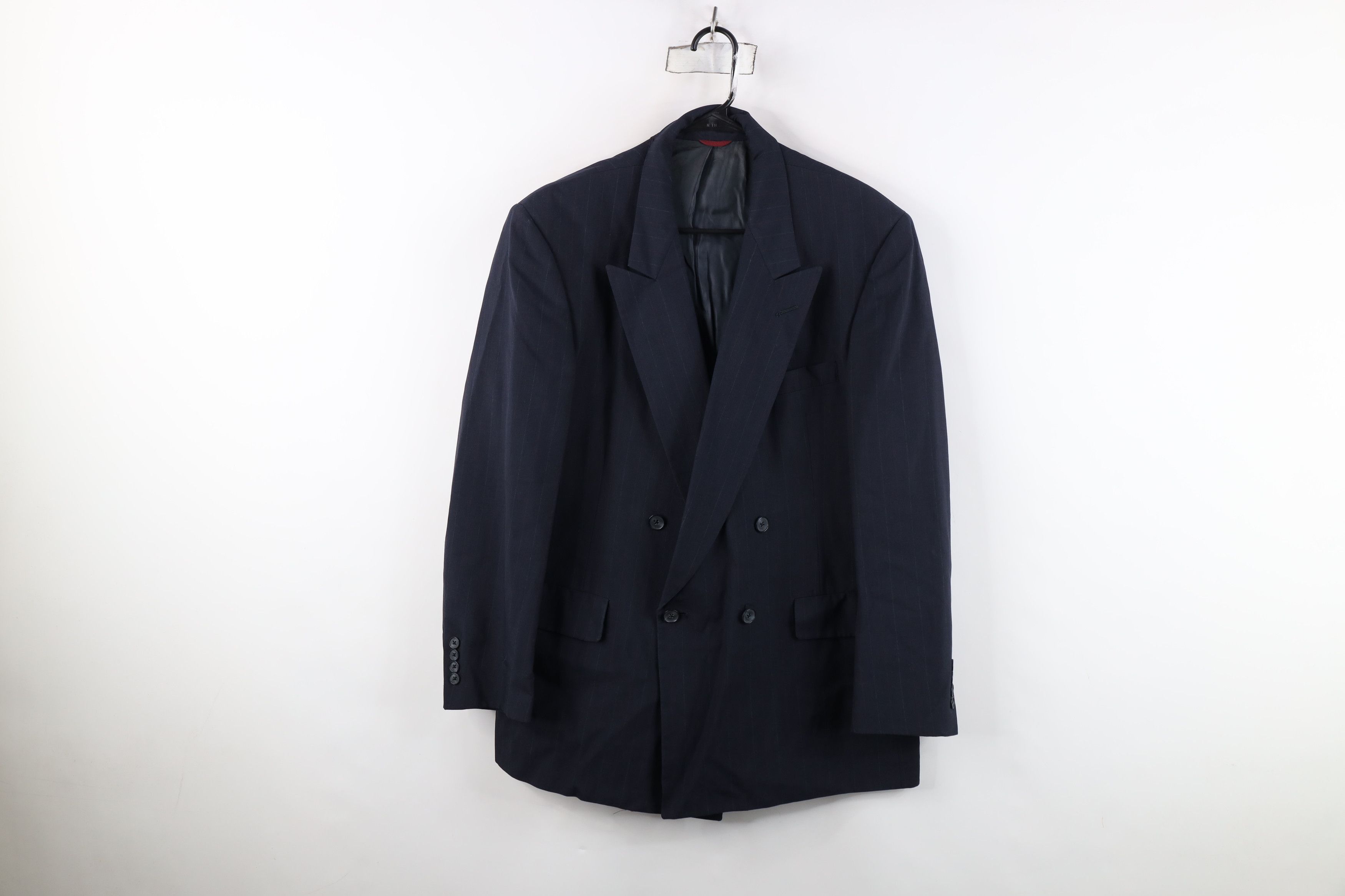 Vintage Vintage 80s 90s Double Breasted Blazer Suit Coat Jacket USA Size US XXL / EU 58 / 5 - 1 Thumbnail