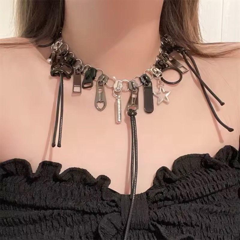 Jewelry Cyber Punk Zipper Necklace Size ONE SIZE - 1 Thumbnail