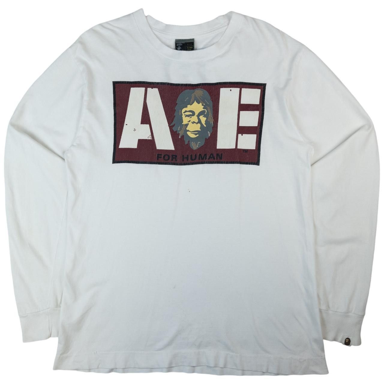 Bape Vintage Bape For Human Graphic Long Sleeve T Shirt Size L Size US L / EU 52-54 / 3 - 1 Thumbnail