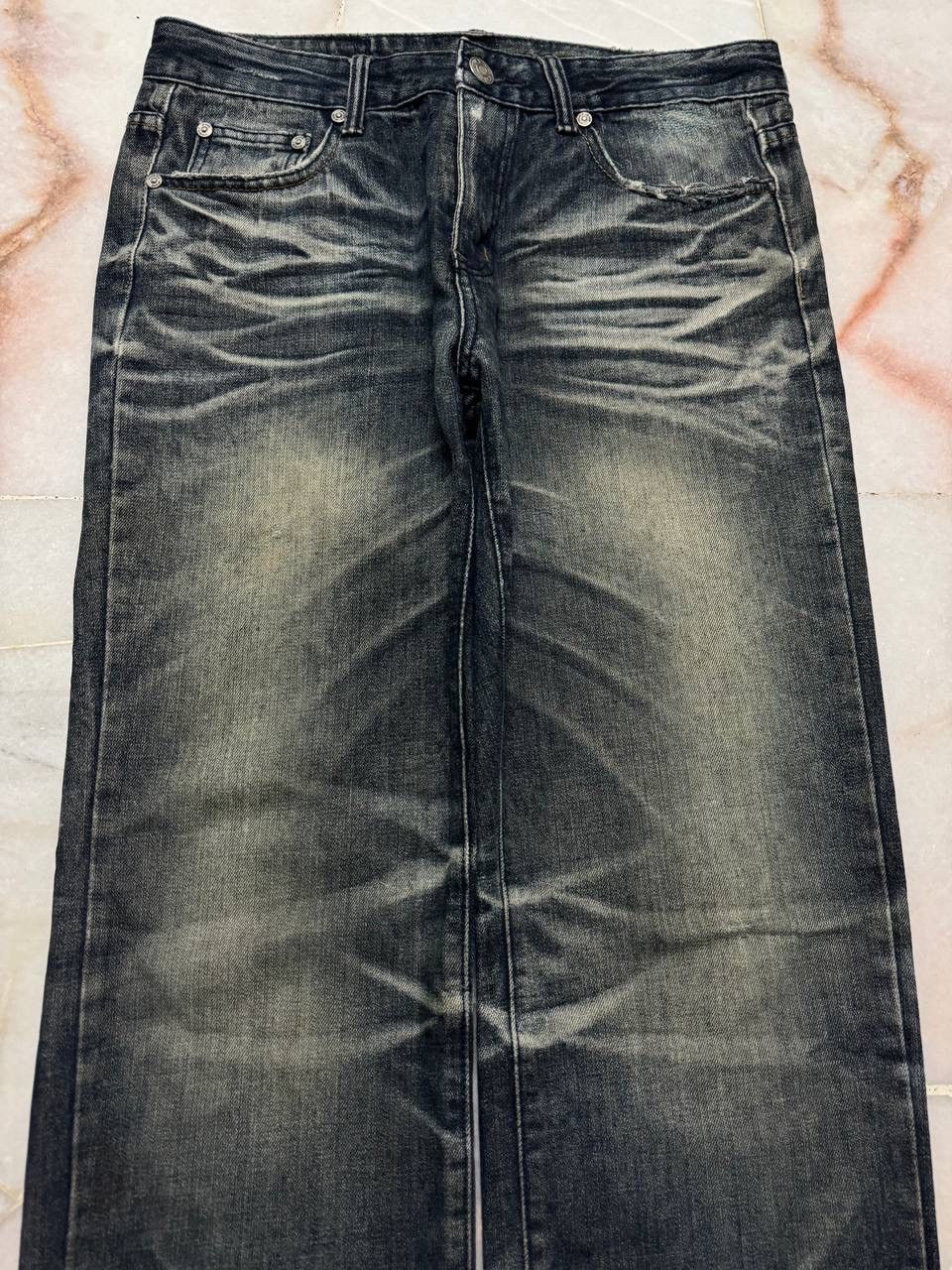 Tornado Mart 💥INSANE💥90s Invisble Japan Dark Clawmark Sick Distressed Size US 32 / EU 48 - 3 Thumbnail