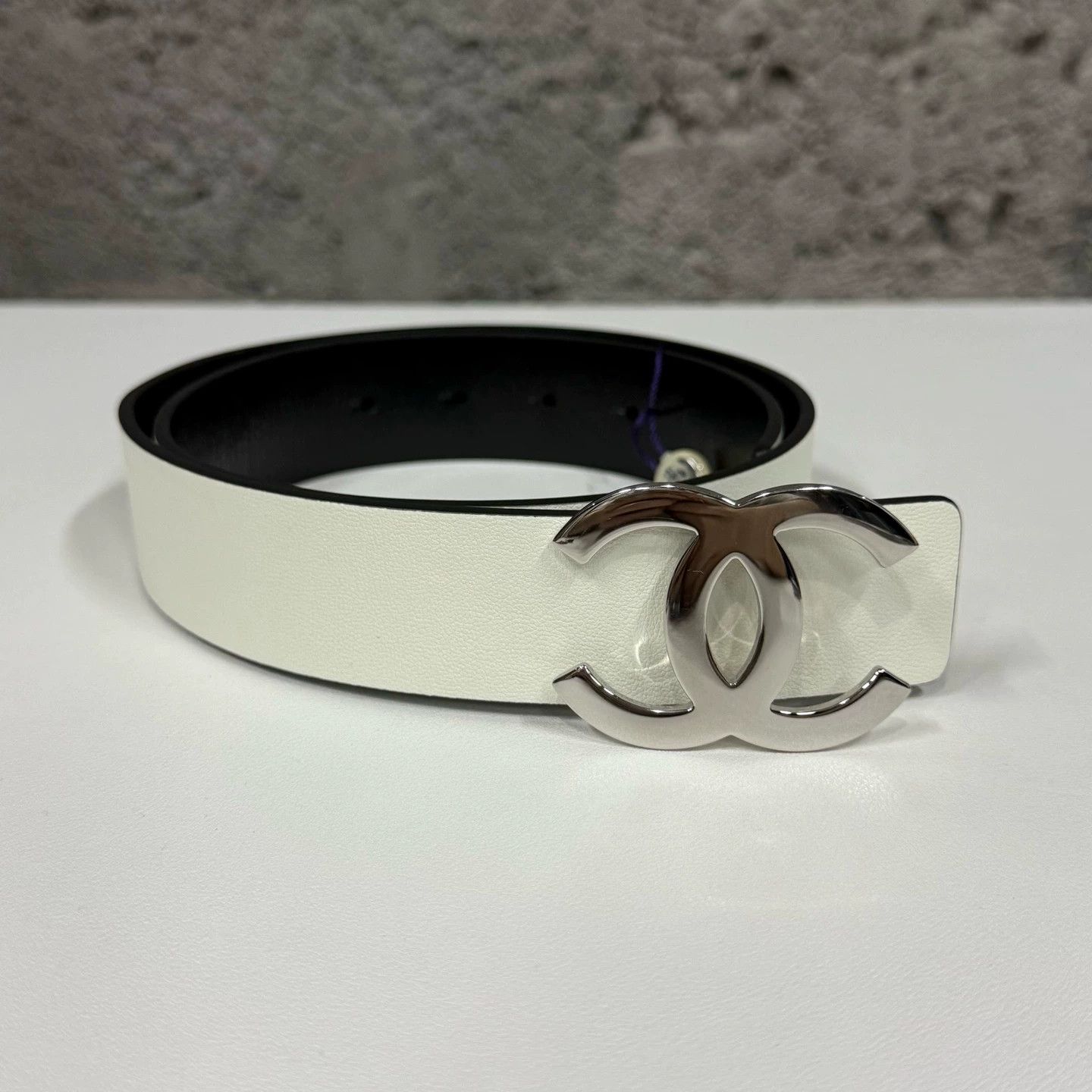 Chanel Chanel Black & White Reversible Belt 75 New Size ONE SIZE - 1 Thumbnail