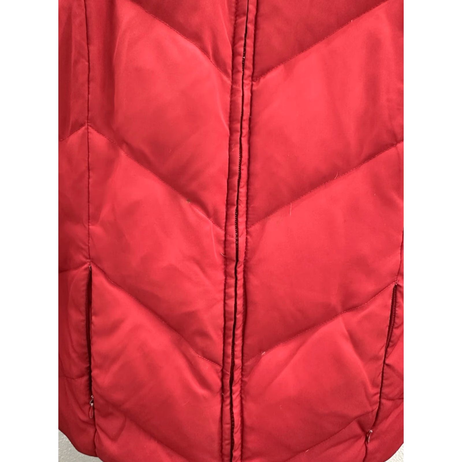 Vintage New York & Company Jacket Womens Size Small Red Down Puffer Zip Up Lined Regular Insulated Short Sleeve: N/A Size S / US 4 / IT 40 - 3 Thumbnail