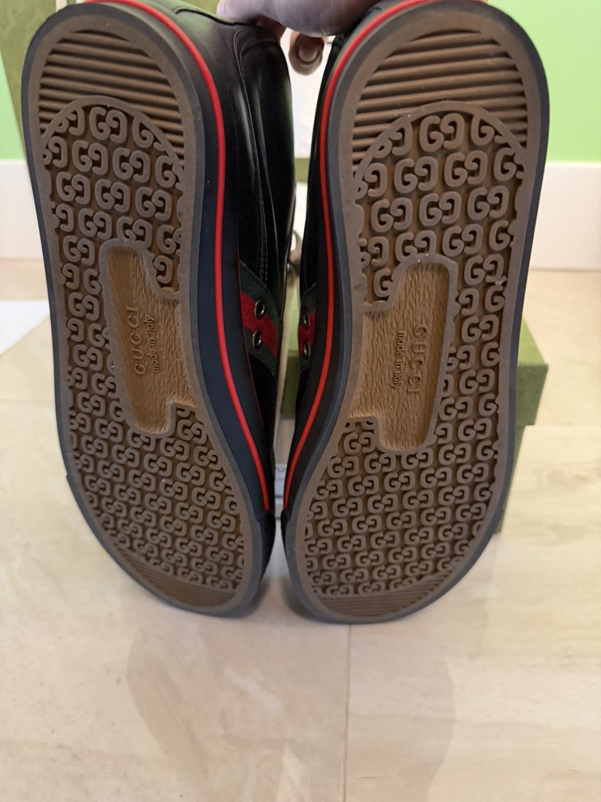 Gucci Gucci 1977 black leather high-top! Size US 11 / EU 44 - 2 Thumbnail