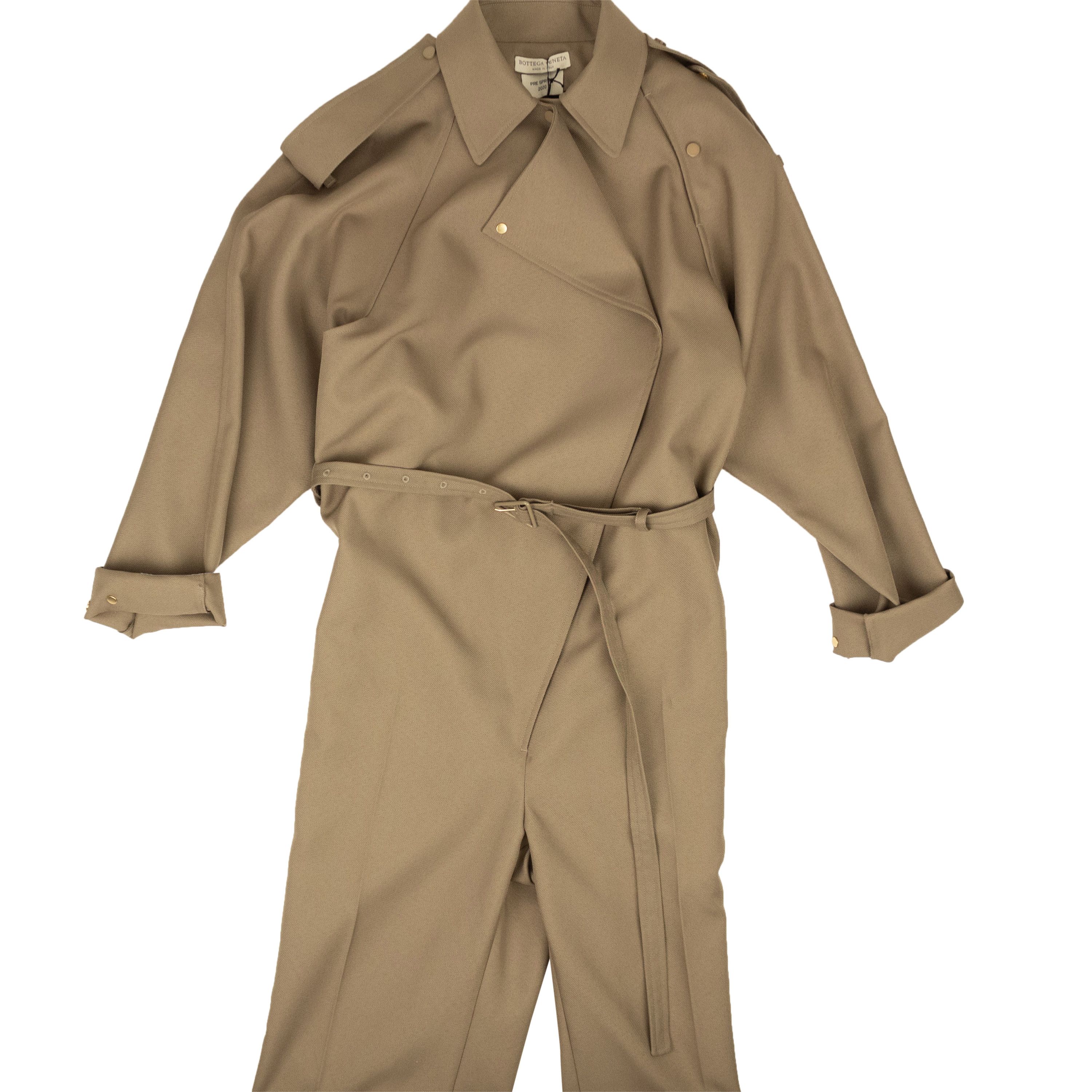 image of Bottega Veneta Dark Sand Jumpsuit Size 4/40, Women's