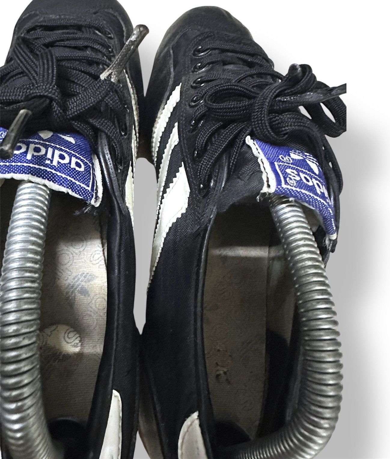 Adidas Vintage 80s Adidas Football Cleats Black Nylon Canvas Size US 9 / EU 42 - 3 Thumbnail