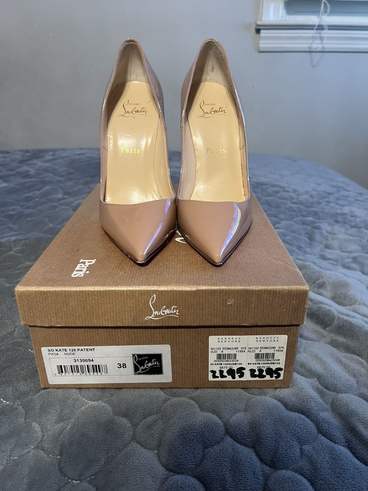 Christian Louboutin Christian Louboutin Kate 100 Patent Pump Size US 8 / IT 38 - 3 Thumbnail