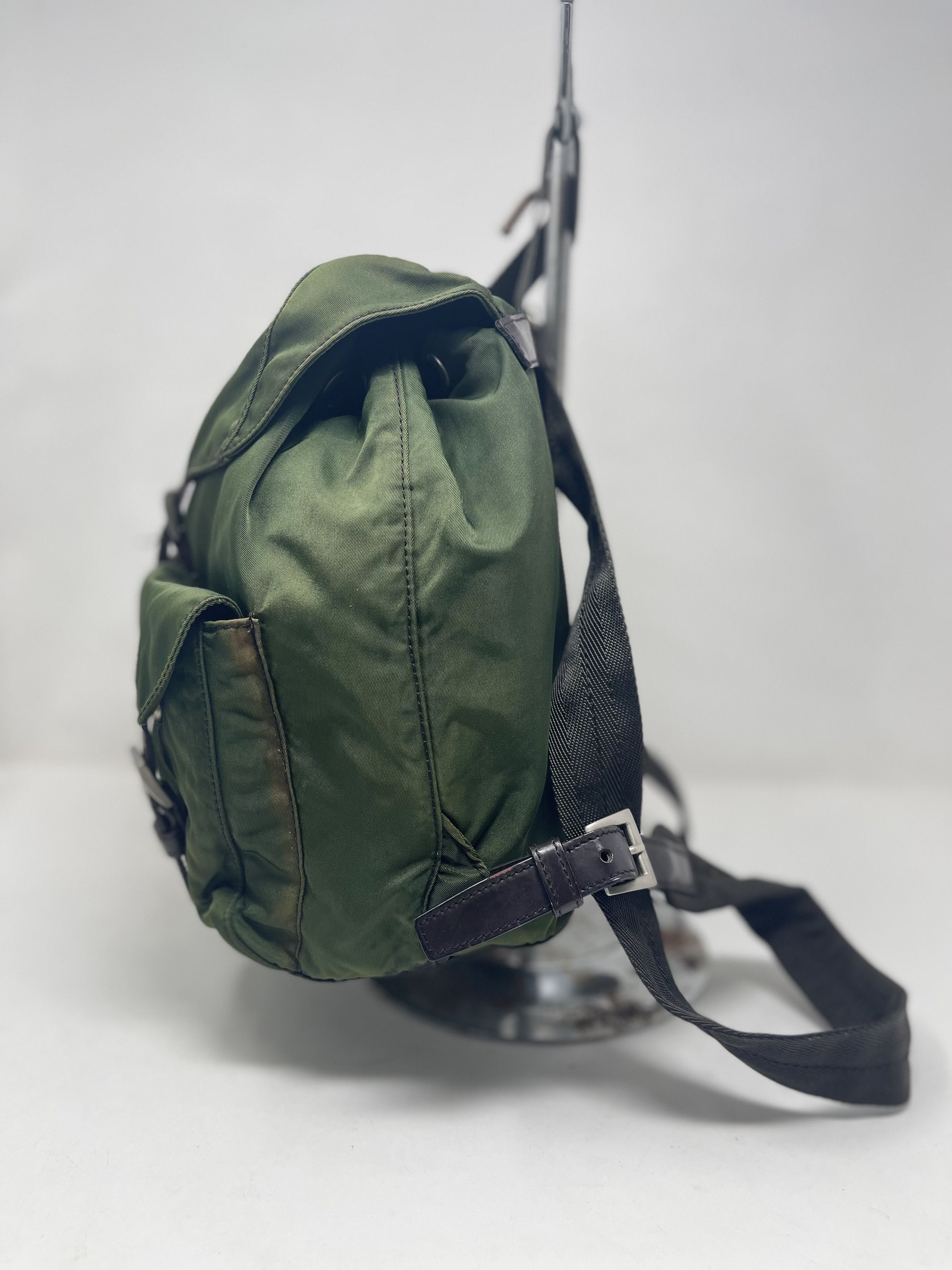 Prada Prada Nylon Green Backpack Size ONE SIZE - 2 Thumbnail