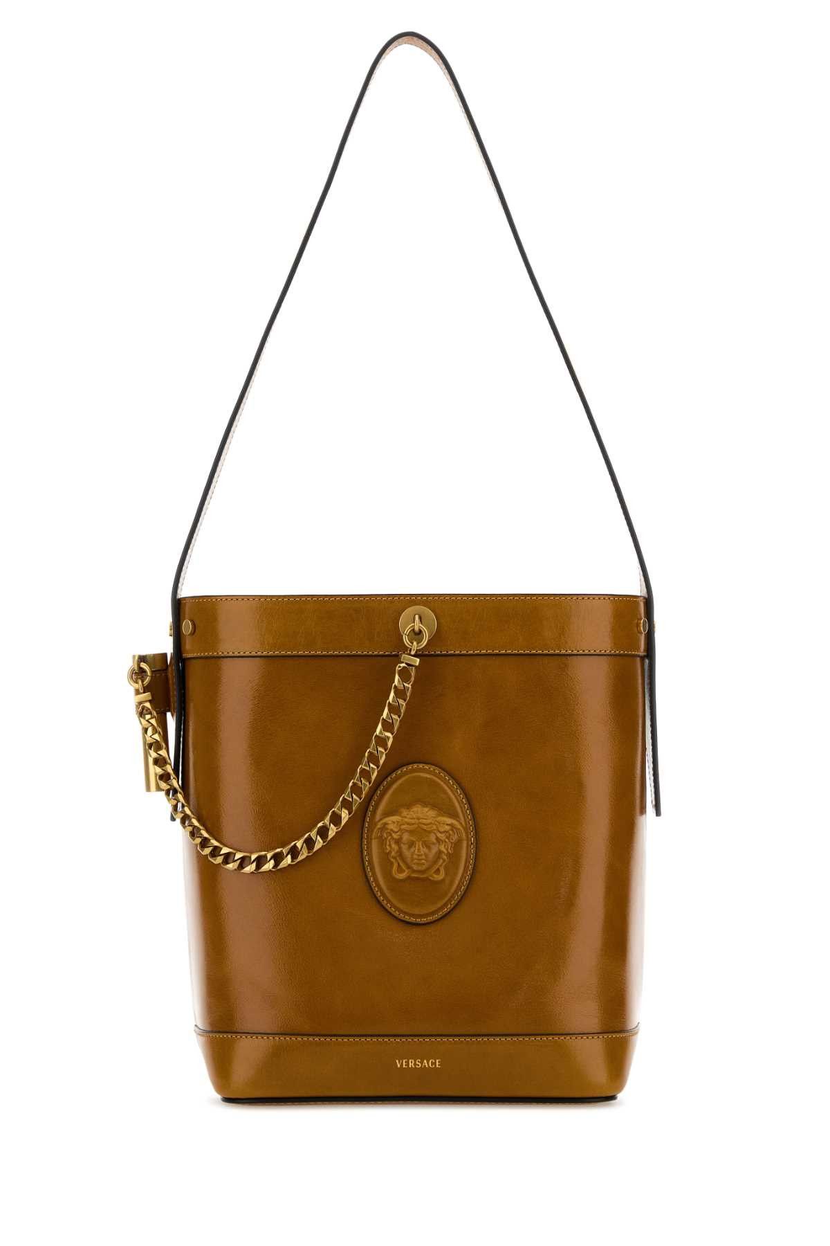 Versace Camel Leather Bucket Bag Size ONE SIZE - 1 Thumbnail