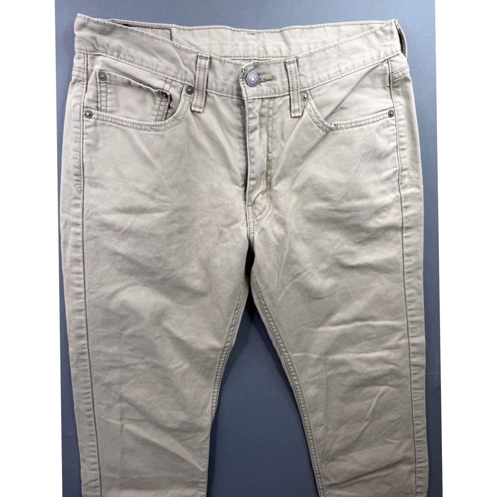 Levi's Levi's 514 Straight Fit Pants Mens Tan Khaki Cotton Twill 32x30 Size US 32 / EU 48 - 6 Thumbnail