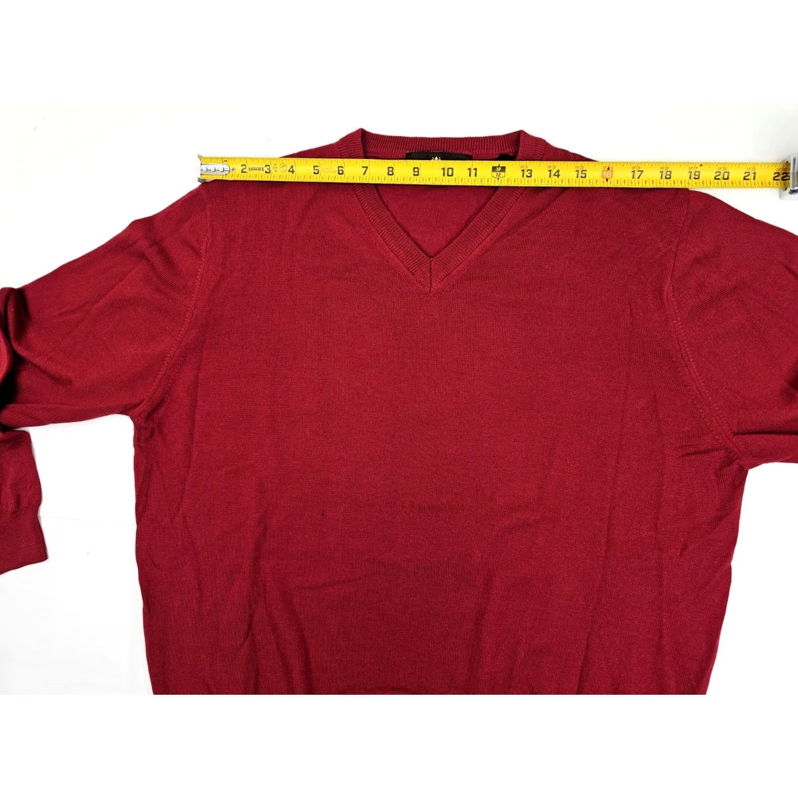Vintage Toscano 100% Merino Wool V-Neck Pullover Sweater Men XL Burgundy Wine Italy Shirt Pullover Men XL Burgundy 100% Merino Wool Italy Size US XL / EU 56 / 4 - 7 Thumbnail